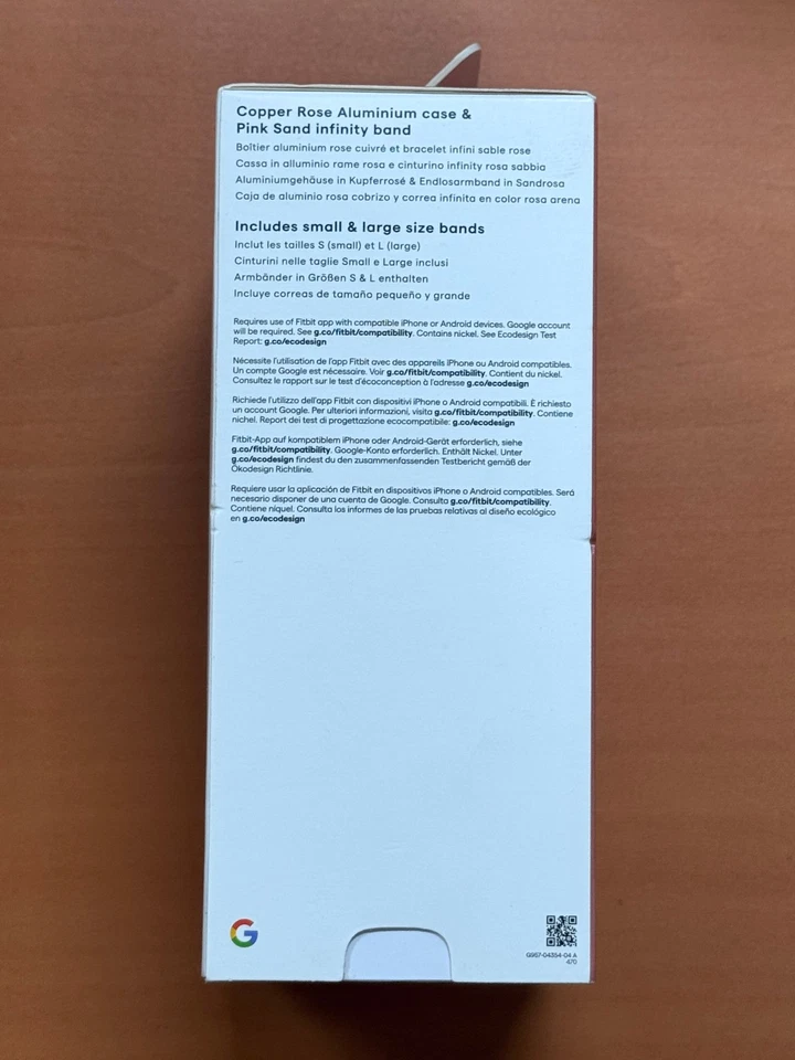 Fitbit Versa 4 Smartwatch 24mm Copper Rose Aluminum/Pink Sand Band NEW IN BOX - Image 3 of 4