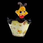 Vintage Murano Style Art Glass Clown Figurine Candy Bowl