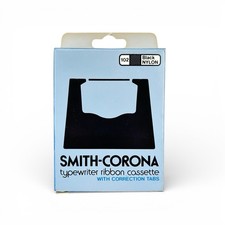 NOS Smith-Corona VTG Typewriter Ribbon Cassette With Correction Tabs 102 Black