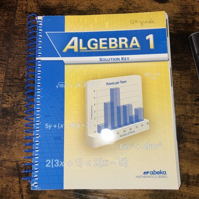 Abeka 9th Grade Algebra 1 Teacher Solution Key Spiral-Bound 