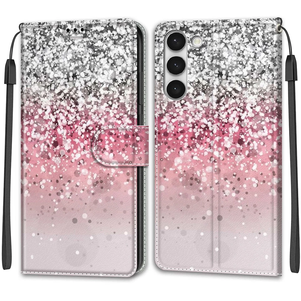 Luxury Fashion Card Wallet Case For Various Phone Women Girl Flip Holder Cover - Image 2 of 4