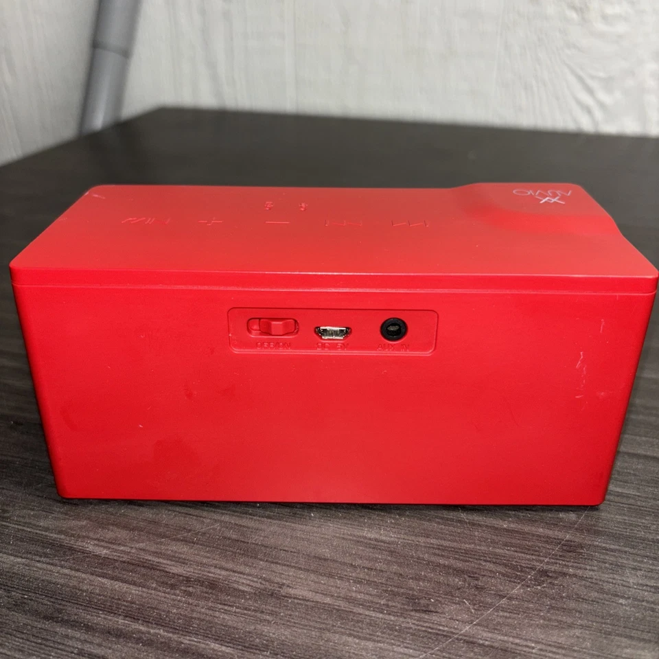 ALTAVOZ BLUETOOTH PORTÁTIL AUVIO Pbt600 Rojo En Color Azul Luz Parpadea Funciona Foto 3 de 4