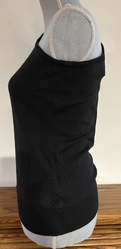 MICHAEL Michael Kors women’s black metallic one Shoulder Sweater Size Small - Picture 3 of 6