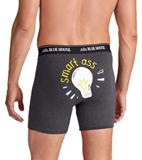 by Hatley Men's Funny Boxer Briefs, Smart Ass, Large