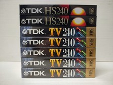 7 VIDEOCASSETTE VHS VERGINI TDK TV HS  240 MINUTI 4 ORE, NUOVE SIGILLATE!!!