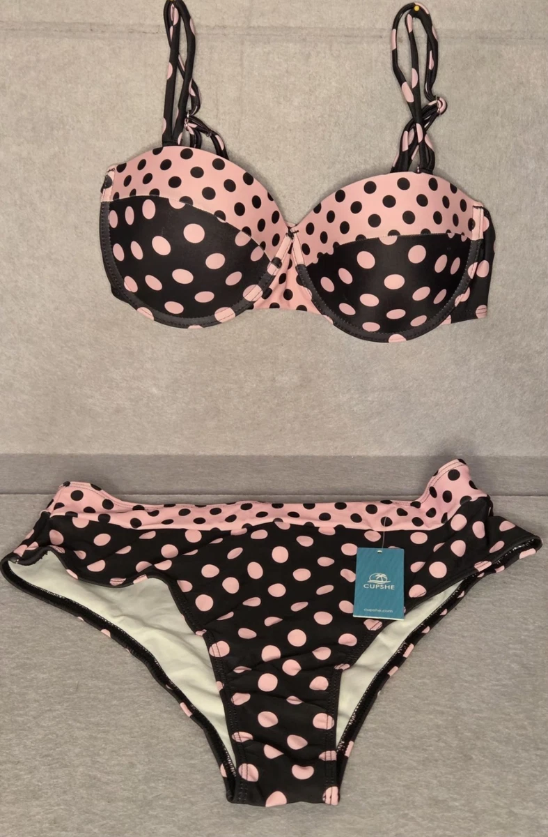 Polka Dot Pink Bikini Swimwear for Women for sale | eBay
