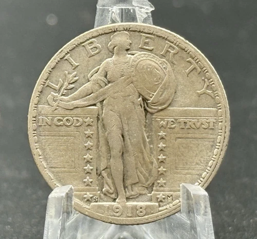 1918-S Standing Liberty Quarter Better Date Nice Details