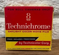Vintage 1960's NOS Technicolor 8mm Technichrome Movie Film 25 ft Roll- Look 