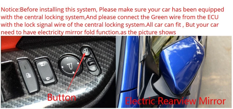 Módulo controlador sistema plegable/desenfoqueante automático espejo lateral vehículo coche inteligente Foto 3 de 4