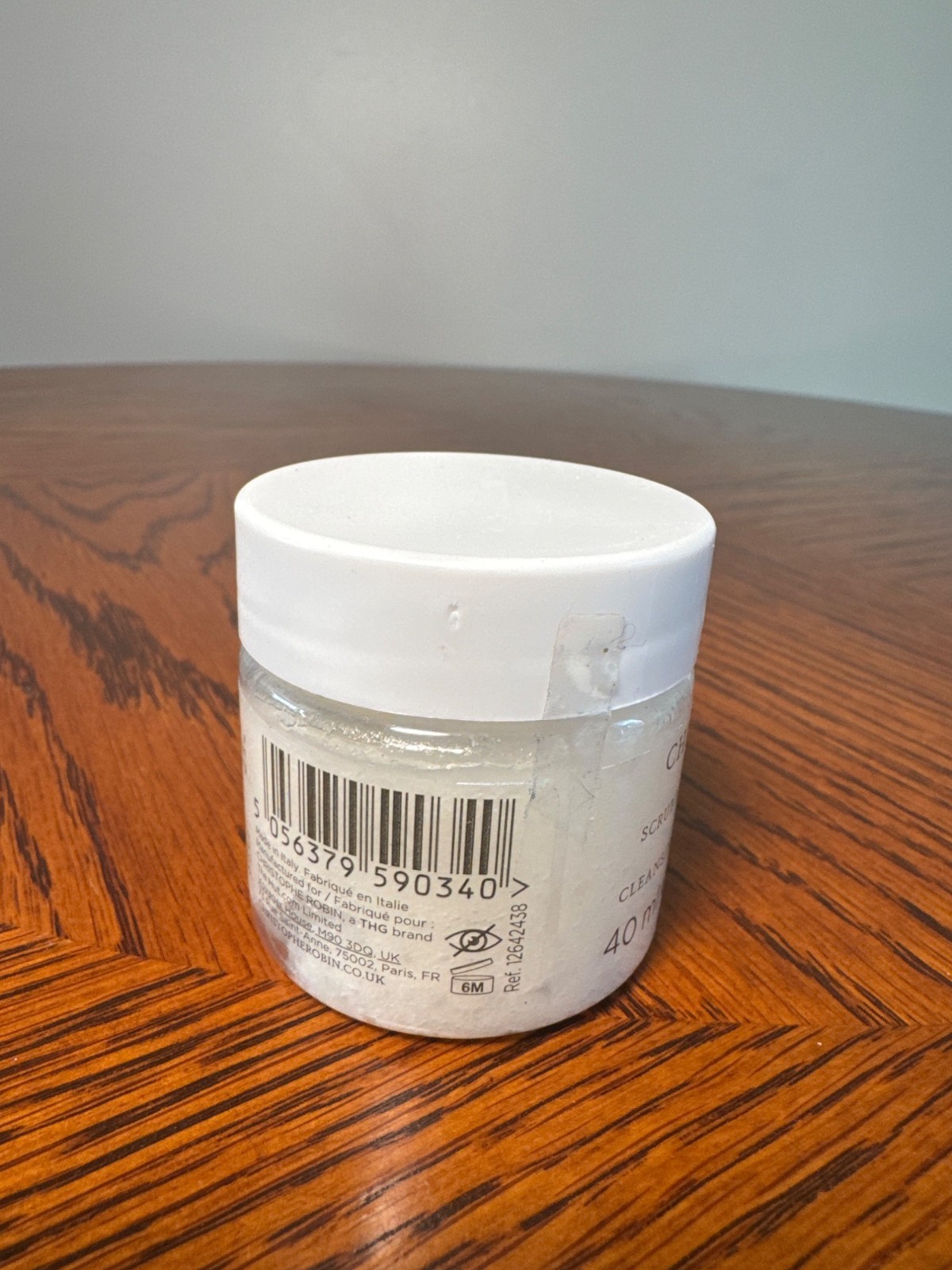 Christophe Robin, Cleansing Purifying Scrub with Sea Salt, 1.3 Fl Oz. Sealed