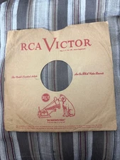 #131 RCA VICTOR Record Sleeve Only 78 Rpm 10 Inch NIPPER DOG (AS IS)