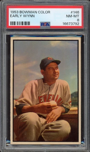 1953 Bowman Color #146 Early Wynn PSA NM-MT 8