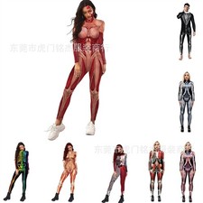 Adult/Kids Fitness Lifelike Muscle Jumpsuit Cosplay Costume Bodysuit Halloween
