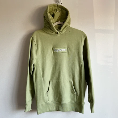 Supreme Box Logo Hooded Sweatshirt, Sage Green (FW16), Size Medium