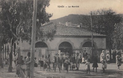 Old postcard ALGIERS / TENES / LE MARCHE