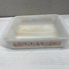 Vintage Proctor Silex Casserole Slow Cook Dish #14 Wheat Pattern Milk Glass