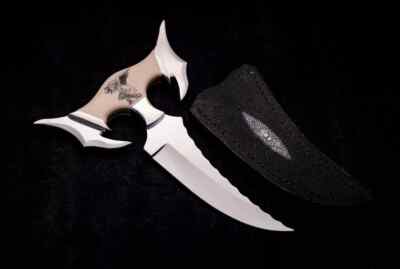 Unique Hand Made D2 Steel Mini Dagger with Real Camel Bone