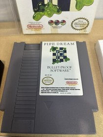 Pipe Dream (Nintendo NES, 1990) Complete CIB Game, Box, Manual Tested & Working!