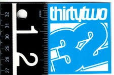 Thirtytwo Snowboard Sticker 2.5 in x 2.25 in Blue/White 32 Decal