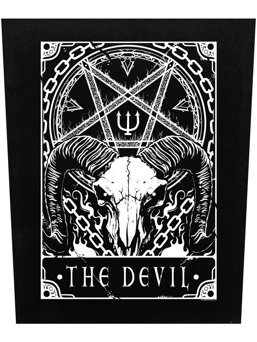 Deadly Tarot Back Patch The Devil Black 29.5x36cm