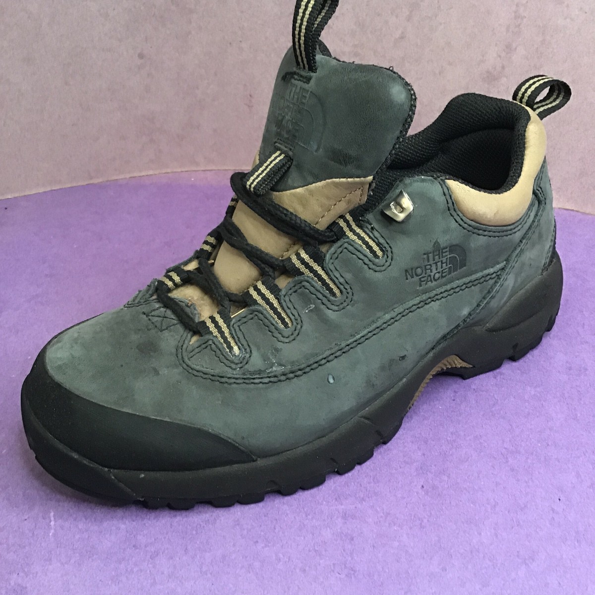The North Face Mens 39220 Green Leather Lace Up Ankle Hiking  display picture 3