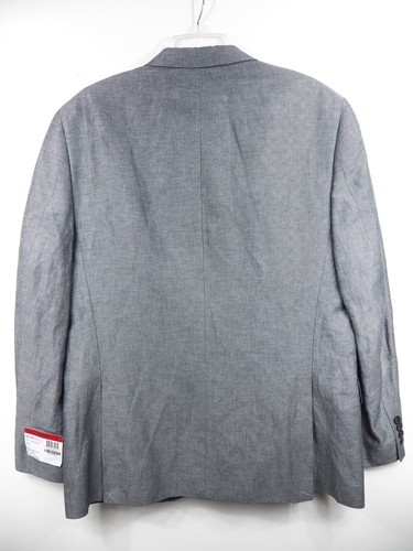 ALFANI TUTA BLAZER UOMO 42 R NUOVA CON ETICHETTE CAPPOTTO SPORTIVO GRIGIO COTONE LINO ESTATE LUSSO TWILL - Foto 9 di 9
