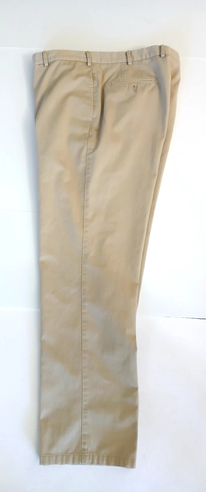 Peter Millar Mens Khaki Chino Pants Size 40x30 Flat Front Pima Cotton 100308