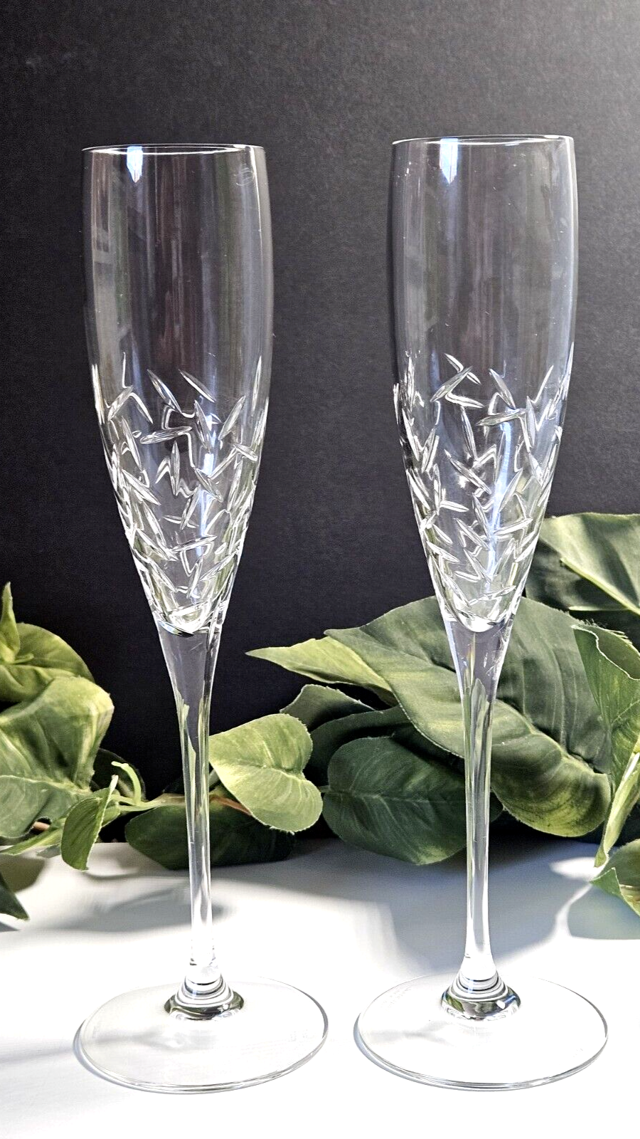 Kate Spade Lenox Crystal Champagne Flutes Set 10 3/8