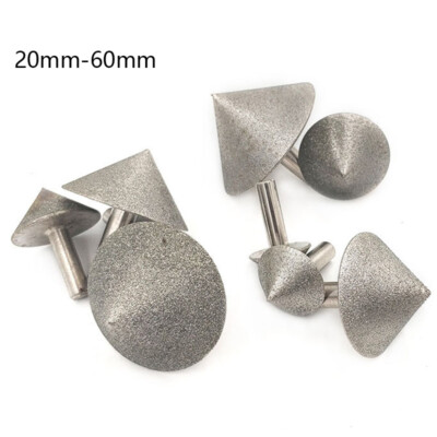 20-60mm Electroplated Diamond Cone Chamfer Grinding Head Stone Glass Chamfering