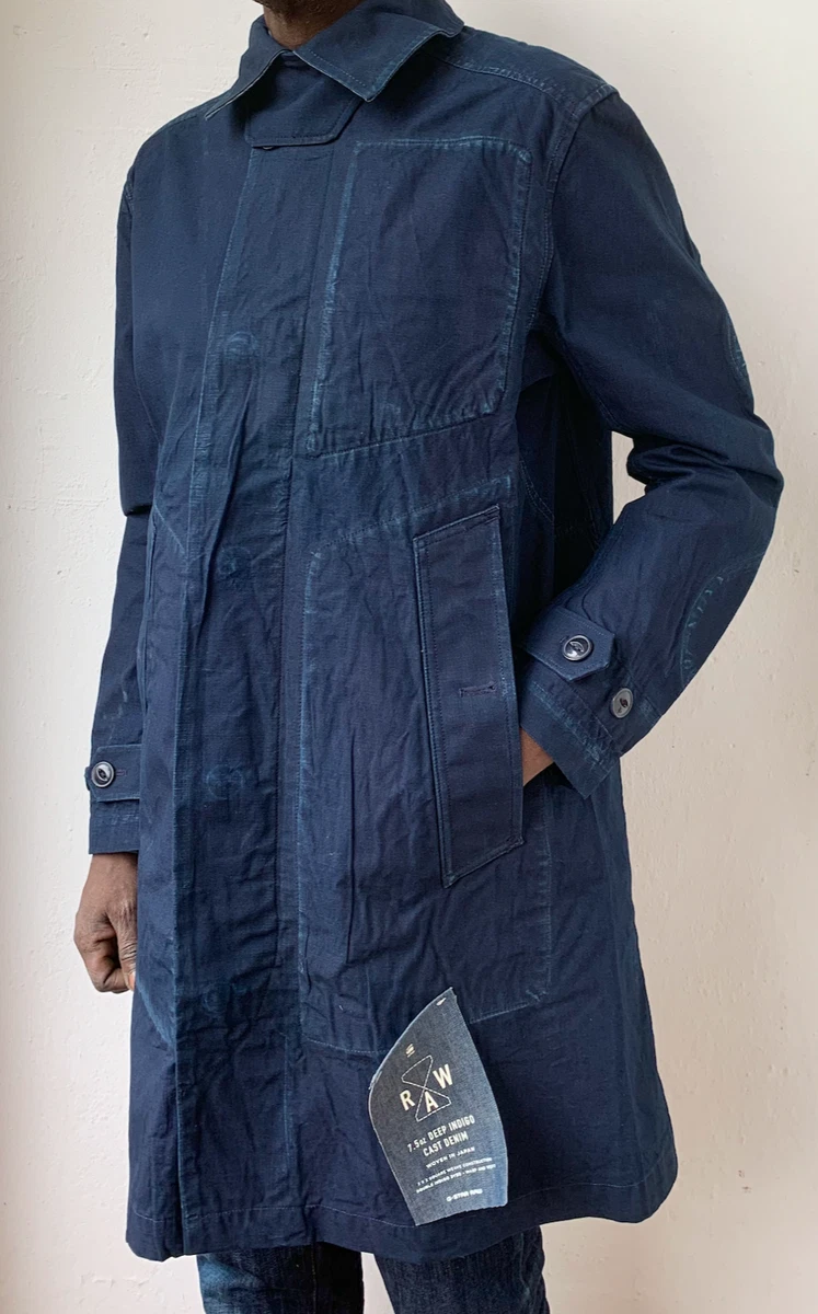 G Star Raw Essentials 3D Parka 3D Dk Aged Starch Re Teck Blue Canvas L