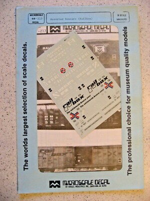Microscale Decal N 60-217 Assorted Box Cars (Rahway, Railbox, Western Erie) 