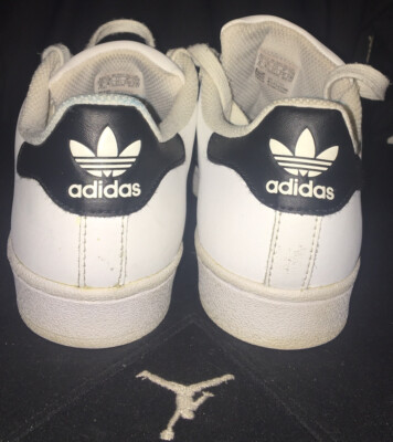 Adidas Superstar Leather White Black Sz 6 PGD 789006 VGCU 2017 Release |  eBay