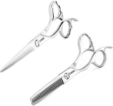 Left-Handed Hair Scissors 5.5" - Barber Shears  Thinning Shears Set