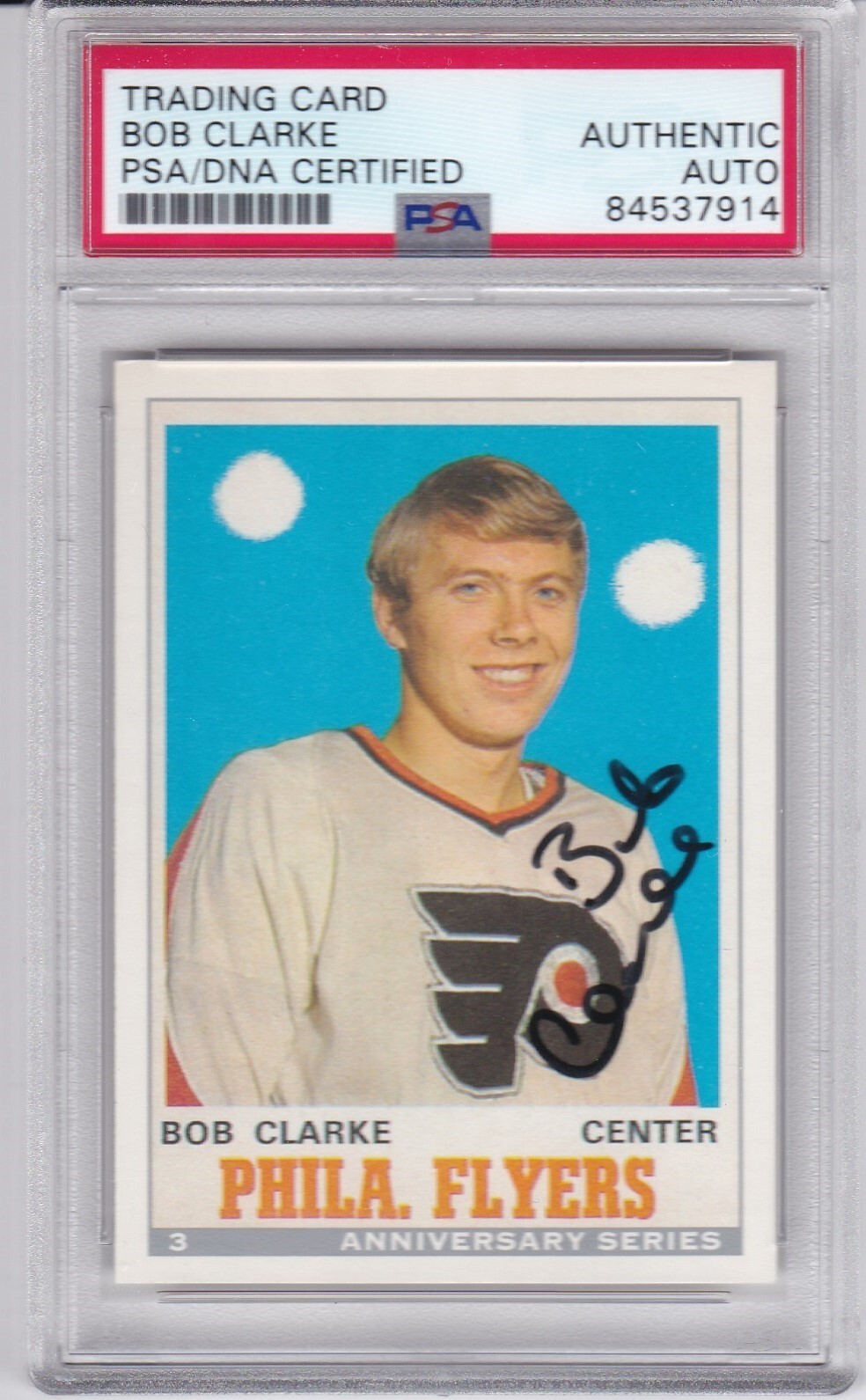 BOBBY BOB CLARKE PSA DNA CERTIFIED AUTOGRAPHED SIGNED 1992 93 O-PEE-CHEE REPRINT