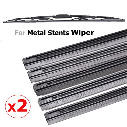 14"~26" 6mm/8mm Metal Stents Wiper Blade Refill Windscreen Replacement Rubber - Zdjęcie 1 z 14