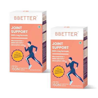BBETTER Joint Support Supplement, 100% Veg Formula 120 Tablets Free Shipping