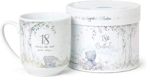 18th Birthday Ceramic Mug In A Gift Box Official Collection Silver Tatty Teddy - Zdjęcie 1 z 24