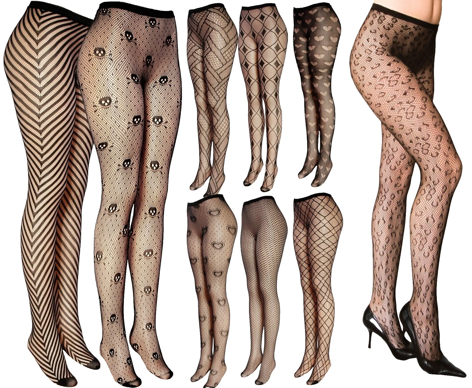 Heart One Size Pantyhose and Tights for Women