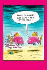 Hungry Fish - Nobleworks Funny Father's Day Card