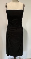 Laundry by Shelli Segal Little Black Dress Size 6 Ruched Sides Cutout Back