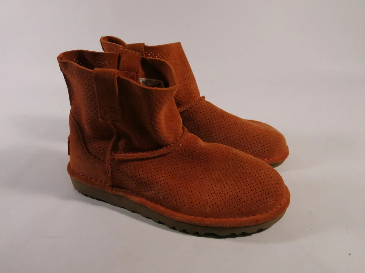 Ugg Women s US 5 Classic Unlined Mini Perforated Spring Boots Fire