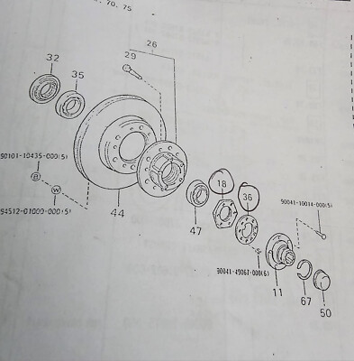 DAIHATSU TAFT ROCKY FOURTRAK FRONT AXLE LOCKING HUB LOCK NUT SET