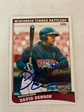 David Denson 2016 Signed Wisconsin Timber Rattlers Team Card