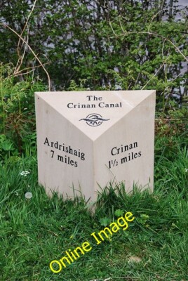 Photo 6x4 Milestone on the Crinan Canal Bellanoch The logo is that of the c2012