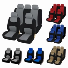 Universal Auto Seat Covers For Car Truck SUV Van 5 Seater Front Rear Protector