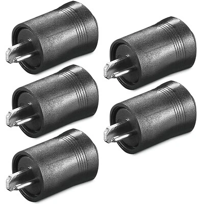 PERFECT EQUIPMENT FOR YOUR HOME 5x DIN Lautsprecherstecker 2-polig Schraubanschluss Boxen-Stecker Gerade Schwarz