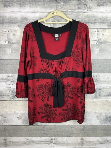 Studio 1940 Women’s Large Long Sleeve Square Neck Blouse