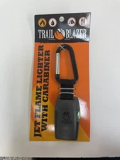 Trail Blazer Windproof Jet Flame Torch Lighter Carabiner D Clip Survival Fire