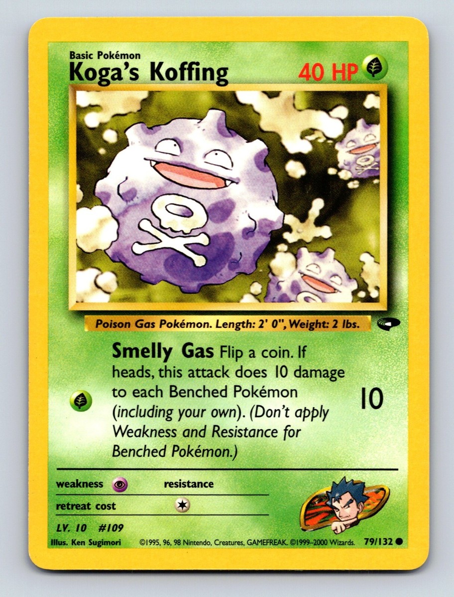 Kogas Koffing HP 40 Smelly Gas Attack Rare Green Pokémon