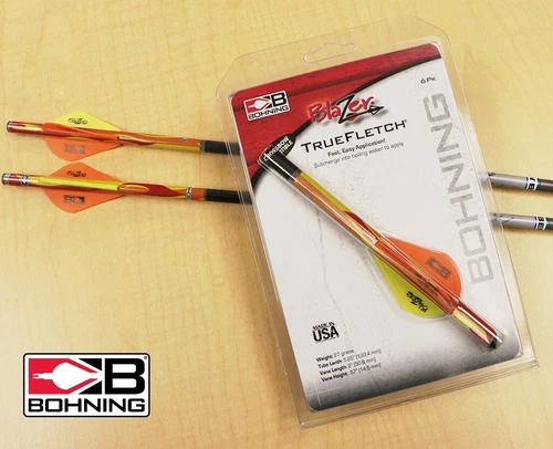 Quick Fletch - 6 Pack Blazer Vanes - CampFire - Shrink Fletch - True Fletch